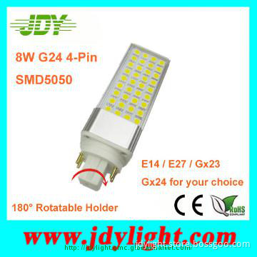 G24q LED PL Bulb Light 8W with CE RoHS for Market replace 18W CFL